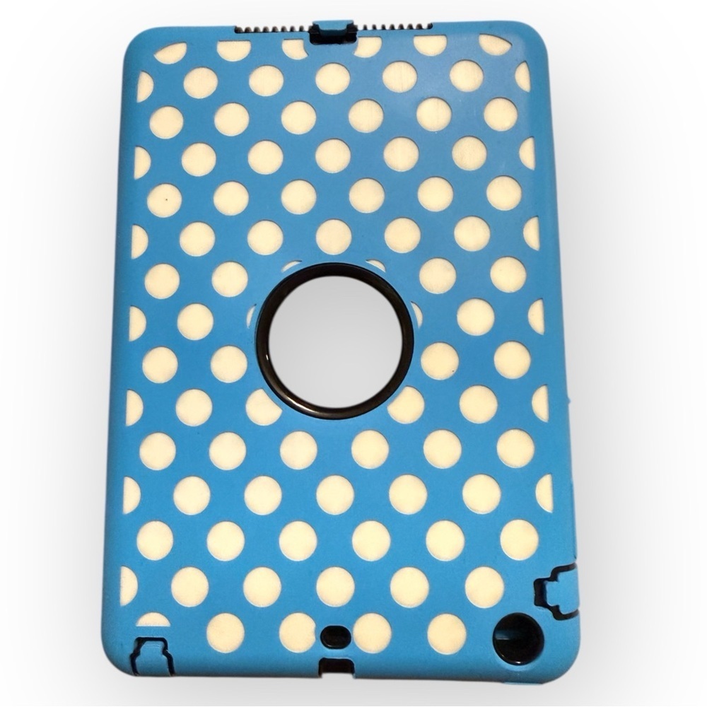 ‼️ULAK Mini Ipad Stylish Blue Polka Dot Tablet Case